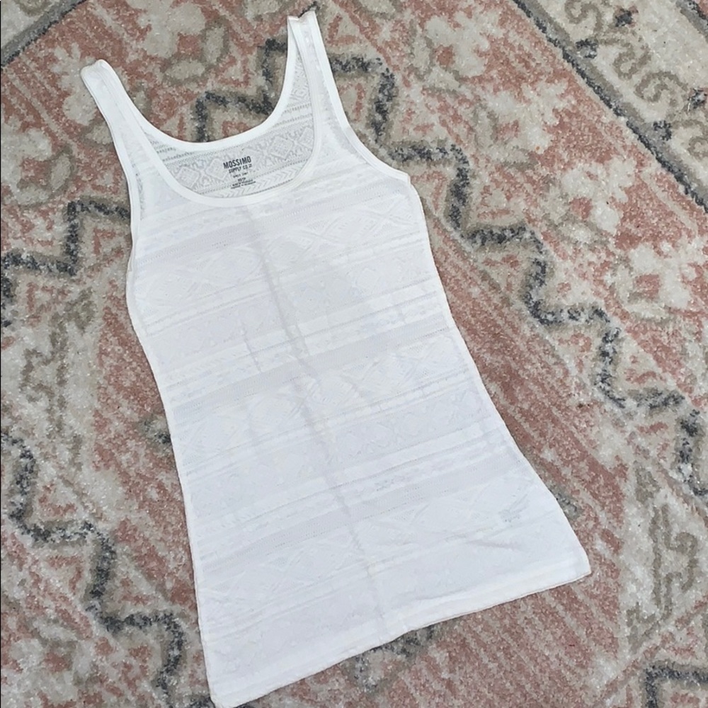 Women’s white sheer tank